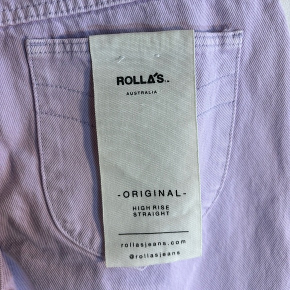 ROLLA’S Sz 28 Jeans Original High Rise Straight Tie Dye Lavender NEW WITH TAGS - Picture 6 of 12